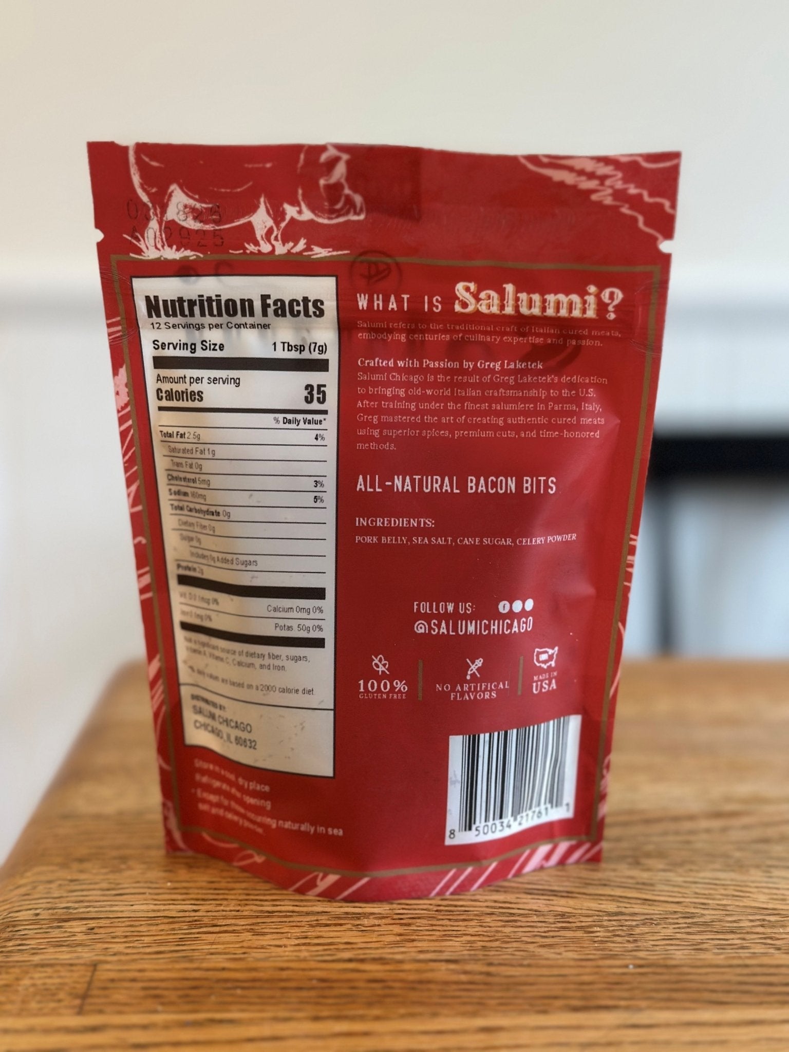 Bacon Bits All - Natural *New* - all natural salami from Salumi Chicago