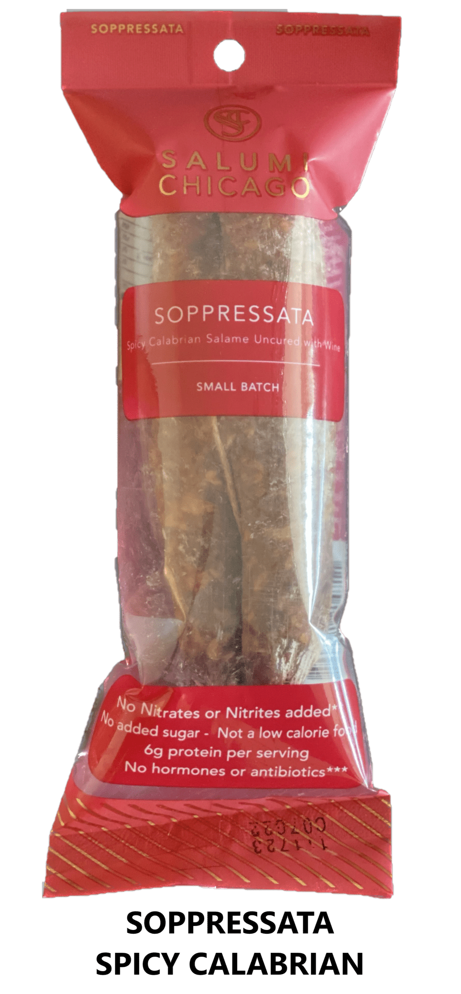 Soppressata (Uncured) Calabrian Chili Pepper Salami - all natural salami from Salumi Chicago