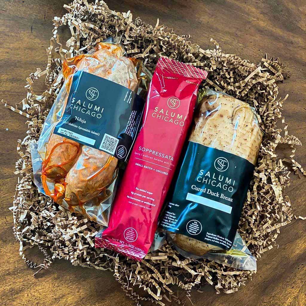 Holiday Salumi Gift Box - Charcuterie box - all natural salami from Salumi Chicago