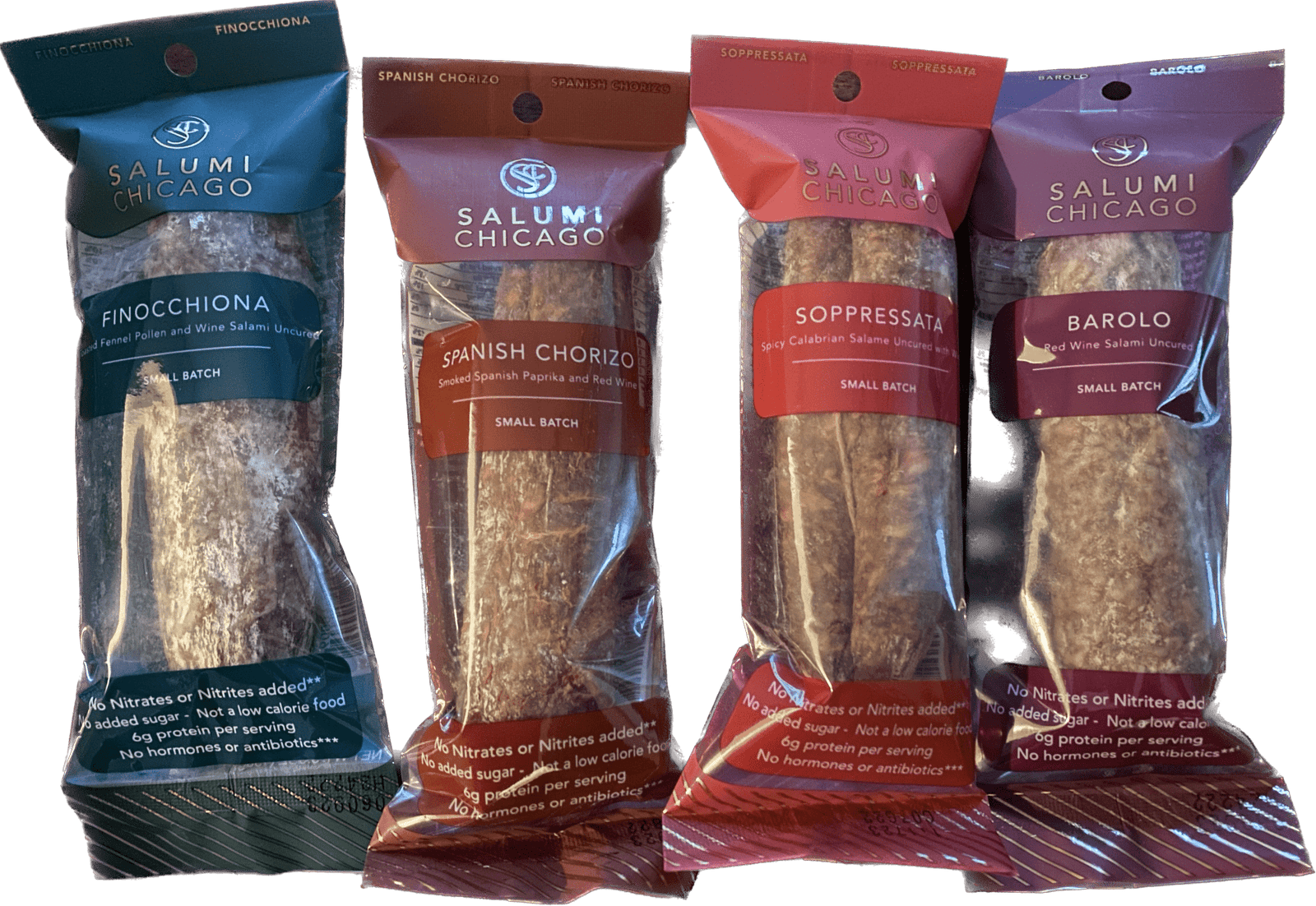 Salami (Uncured) 4 pack Variety - all natural salami from Salumi Chicago