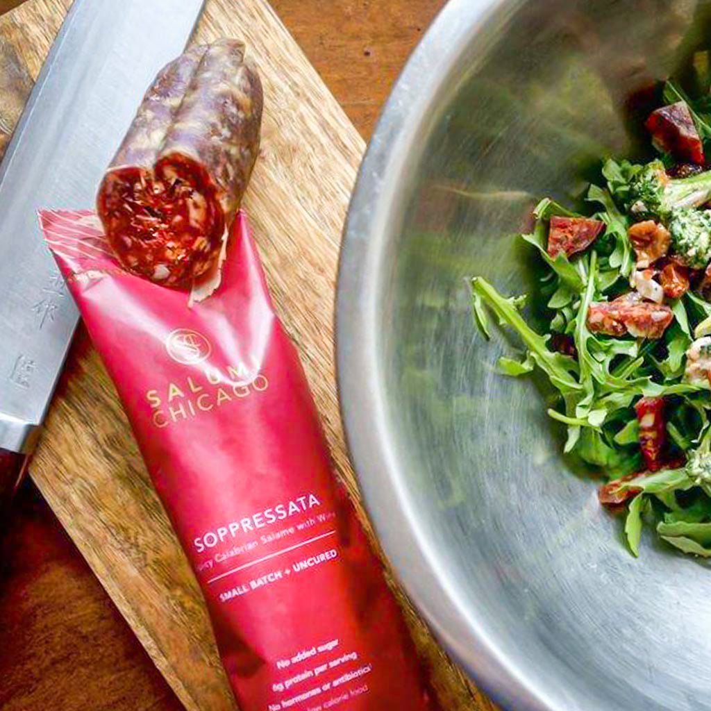 Soppressata (Uncured) Calabrian Chili Pepper Salami - all natural salami from Salumi Chicago